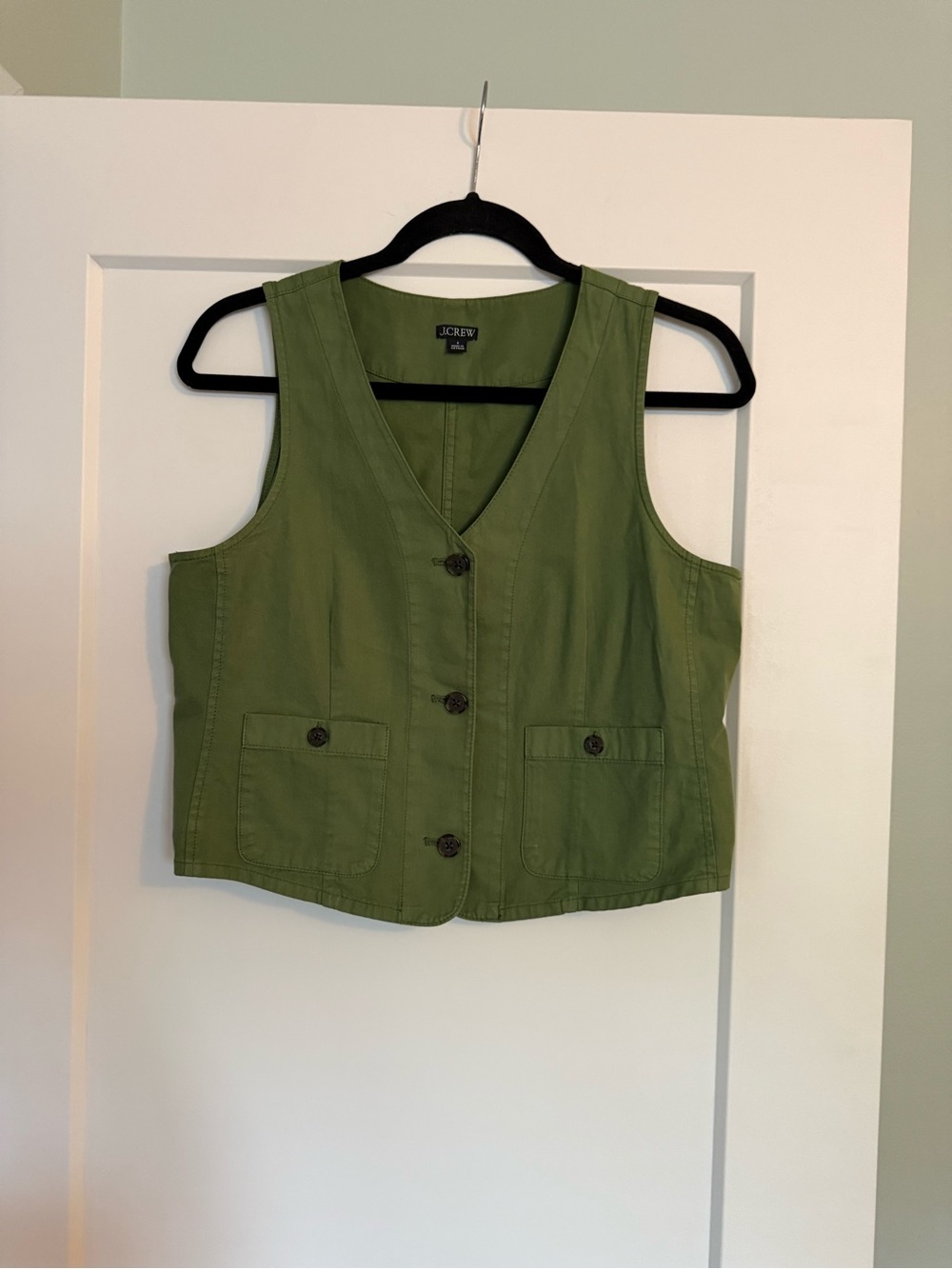 J. Crew Olive Green Cotton Utility Vest